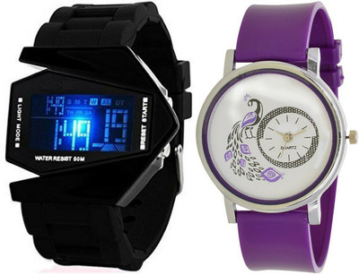 

Maxi Retail Couple Combo of two RKT+G3 Watch - For Boys & Girls