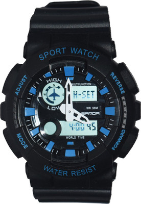 

Sanda SD-899 Dual Display BLK - Blue Watch - For Men