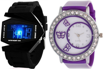 

Maxi Retail Couple Combo of two RKT+G17 Watch - For Boys & Girls