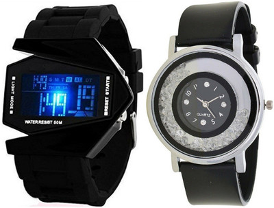 

Maxi Retail Couple Combo of two RKT+G37 Watch - For Boys & Girls