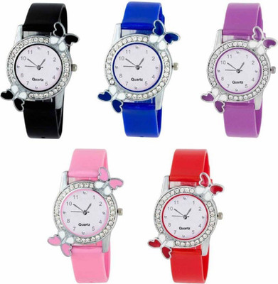 

Miss Perfect New Butterfly Colourful Stylish Combo Watch For Girls & Women W-O48 Watch - For Girls Watch - For Girls