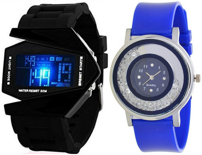 

Maxi Retail Couple Combo of two RKT+G42 Watch - For Boys & Girls