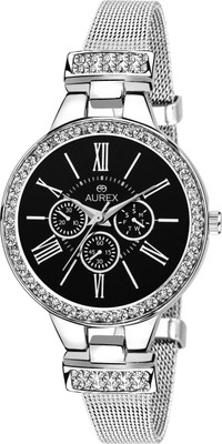 

AUREX AX-LR504-BKC AWESOME BLACK DIAL Watch - For Women