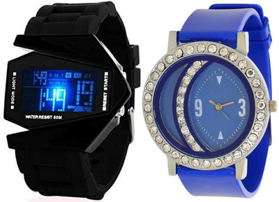 

Maxi Retail Couple Combo of two RKT+G2 Watch - For Boys & Girls
