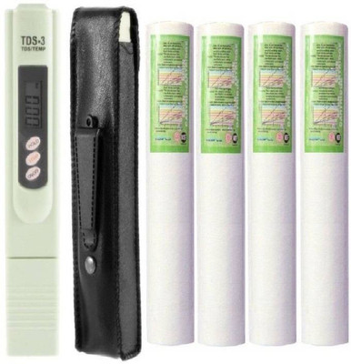 

pe Kemflo Purerite Original Genuine Kemflow Spun PP 10" + Digital Tds Meter Tds-3 Water Quality Tester Purity Indicator + Temperature Display + Leather Carry Case for RO Service Lab Equipment Office Supplies Water-Safety Pen Type Pocket Sized Handheld Pla
