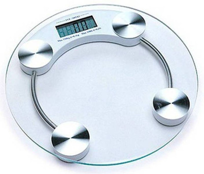 

Emmquor Personal Weight Machine 6mm Round Glass EMM-63 Weighing Scale(Silver)