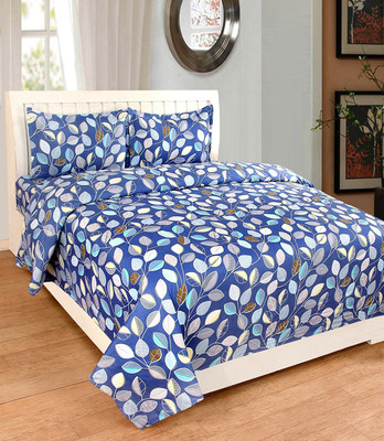 

Astra 1 TC Polycotton Double 3D Printed Bedsheet(Pack of 1, Blue)