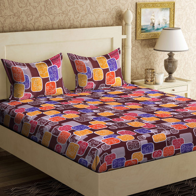 

IWS 104 TC Cotton Double Abstract Bedsheet(Pack of 1, Multicolor)