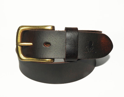 

Squid Blue Men Casual Black Genuine Leather Belt, Brown