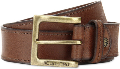 

Woodland Men Casual Tan Genuine Leather Belt