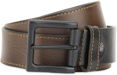 

Woodland Men Casual Black, Brown Genuine Leather Belt, Tan/brown