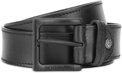

Woodland Men Casual Black Genuine Leather Belt