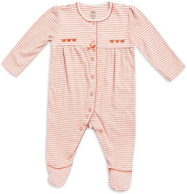 MINI KLUB Baby Girls Orange Sleepsuit