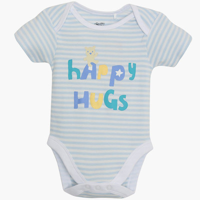 

Mini Klub Baby Boy's Blue Bodysuit, Blue stripes