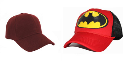 FashMade Printed Sports/Regular Cap Cap(Pack of 2)