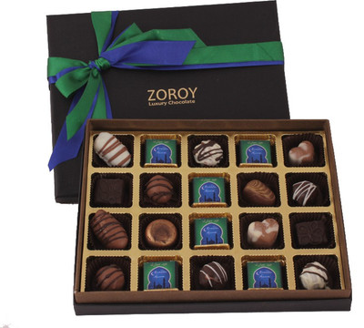 

Zoroy Luxury Chocolate Ramazan Leather finish box with dates� Fudges(300 g)