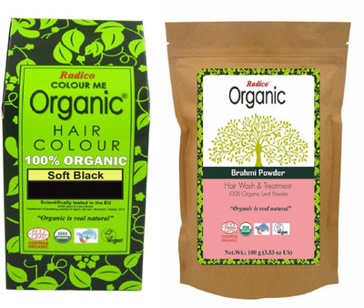

RADICO 100% ORGANIC SOFT BLACK + 100%ORGANIC BRAHMI POWDER(Set of 1)