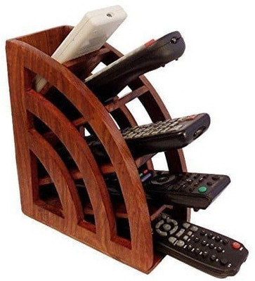 

Desi Karigar 5 Compartments Wooden Remote Stand(Brown)