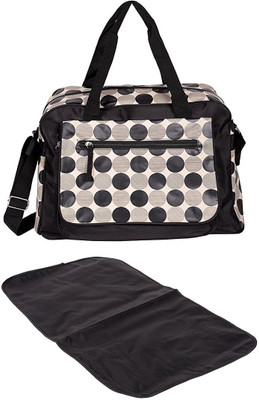 

PackNBuy Stylish Baby Diaper Bag Waves Dots with Mat Multi Compartment Stylish Diaper Bags(Black, Grey, White)