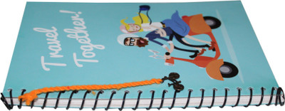 

Goonj Creations A5 Diary(( Spiral ) Handmade Travel Together Diary ( 21 x 14.5 cm ), Blue)