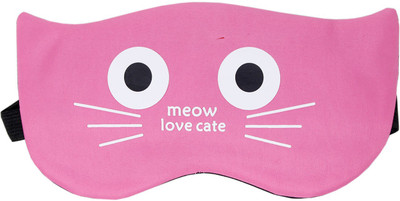 Tootpado Eye Mask For Sleeping With Gel, Cat - Pink (6LNT252) - Blind Fold For Travel or Daily Use(50 g)