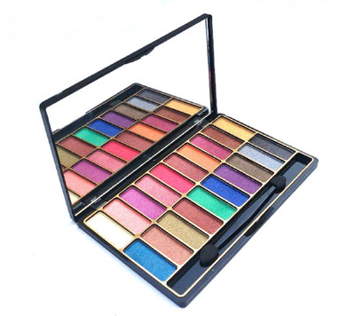 

GlamHot Silky Shiny 20 Multicolored Waterproof Eye Shadow Palette With Mirror & Brush 28 g(Multicolor)