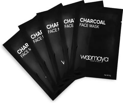 

woomaya Charcoal Deep Cleansing Purifying Peel Acne Mask (Pack of 5)(60 g)