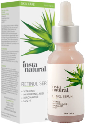 

InstaNatural Retinol Serum - With 25% Retinol, 20% Vitamin C, 10% Hyaluronic Acid, Vitamin E - Anti-Aging Serum(30 ml)