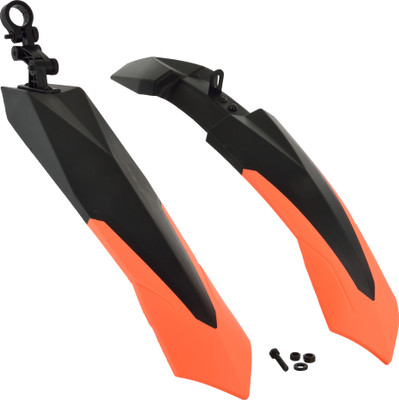 Dark Horse Bicycle Dual Tone Front & Rear Mudguard Clip-on Front & Rear Fender(Orange)