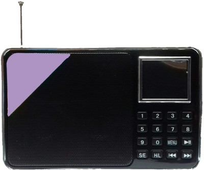 

CRETO latest sm472 fm radio high digital sound support usb pendrive, memory card, aux in, headphone out FM Radio(black)
