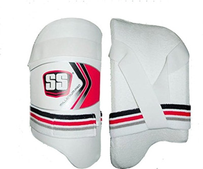 

SS Cricket Thigh Guard for men-Millenium Pro-Right Hand Batsman -Full Size Cricket Thigh Guard(White