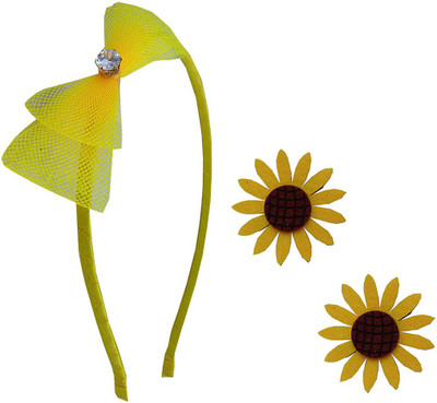 

Trendeela.com Feriha Yellow Hairband & Rubber Band Combo Rubber Band, Hair Band(Yellow)