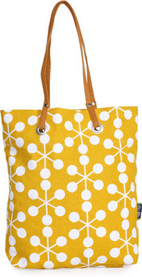 

Kanvas Katha Tote(Yellow, White), White;yellow