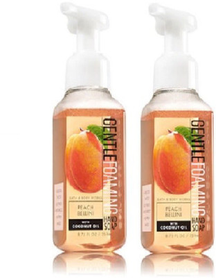 

Bath & Body Works Gentle Foaming Hand Soap, Peach Bellini 8.75 Ounce (2-Pack)(258 ml, Bottle, Pack of 2)
