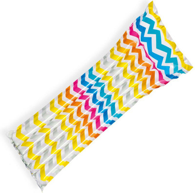 

CSU Swimming Lounge - Water Floating Mat (For All Age Group) (White Zig-Zags) Inflatable Pool Accessory(Multicolor)