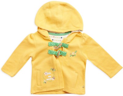 

Mini Klub Full Sleeve Solid Baby Girls Jacket, Yellow