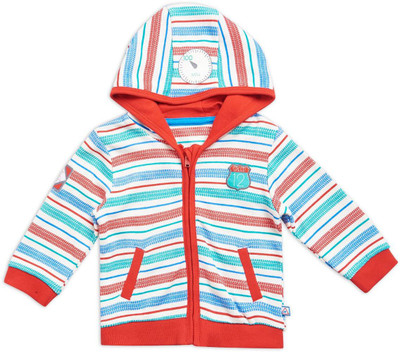 

Mini Klub Full Sleeve Striped Baby Girls Jacket, Multicolor