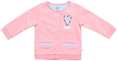 

Mini Klub Full Sleeve Solid Baby Girls Jacket, Pink