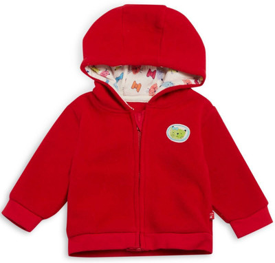

Mini Klub Full Sleeve Solid Baby Girls Jacket, Red