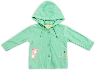 

Mini Klub Full Sleeve Solid Baby Girls Jacket, Green