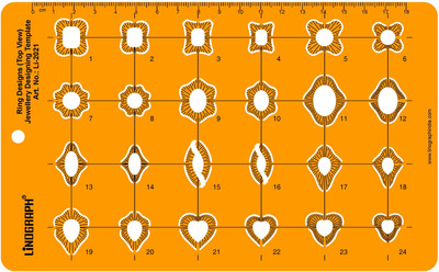 

LINOGRAPH Li-2021 Ring Jewelry Design Template(Pack of 24)