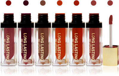 

Seven Cosmetics Makeup Hd Long Lasting Liquid Matte Lipstick set of 6 Fashion Color(multicolor 4, 30 ml)