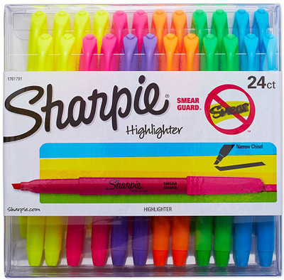 

Sharpie Accent Pocket Style Highlighters, Colored, 24 Highlighters (1761791)(Set of 24, Multicolor)