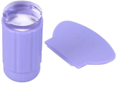 

Shrih Nail Art Silica Gel Stamper 2.8cm Transparent Nail Art Stamper Print Tool (Purple)(Purple)