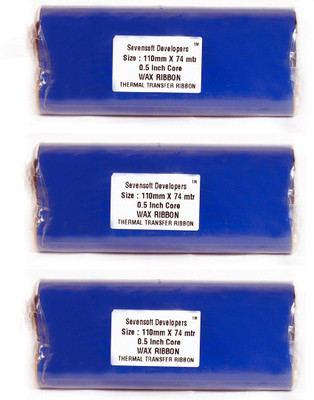 

Sevensoft Developers 110MMX74Mtr Barcode Ribbon Non-adhesive Paper Label(Blue)