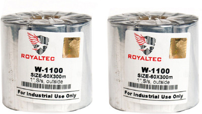 

Royaltec 60MMX300Mtr Barcode Ribbon NON - ADHESIVE Paper Label(Black)