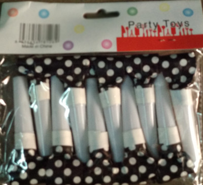 

DJP PARTY BLOWOUT WHISTLES/ POLKA DOT WHISTLES Party Blowouts(Pack of 10)
