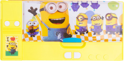 

Dream Bag Minions series Minions Art Plastic Pencil Box(Set of 1, Yellow)