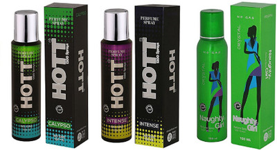 

Hott CALYPSO, INTENSE and Naughty Girl CRYSTAL Perfume - 150 ml(For Men & Women)