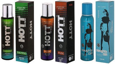 

Hott CALYPSO, MUSK and Naughty Girl FEMME Perfume - 150 ml(For Men & Women)